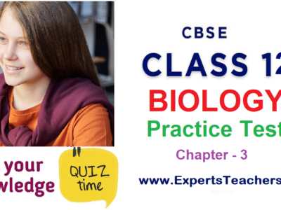Online Practice Test – CBSE Class 12th Biology Chapter 3- Human Reproduction